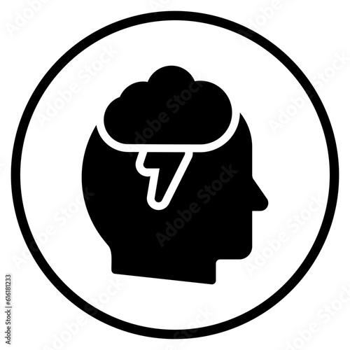 stress glyph icon