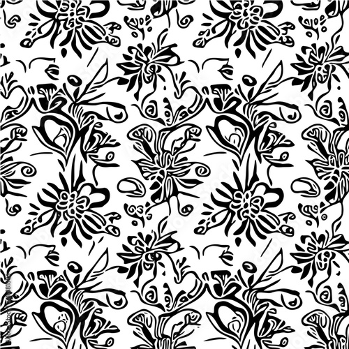 Floral design black background vector