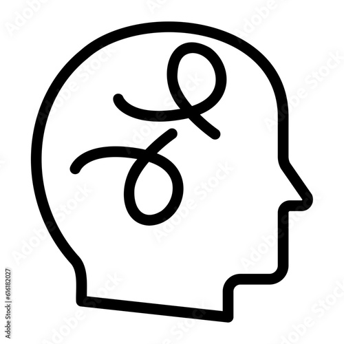 distraction line icon