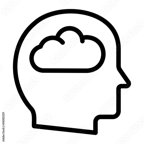 day dreaming line icon
