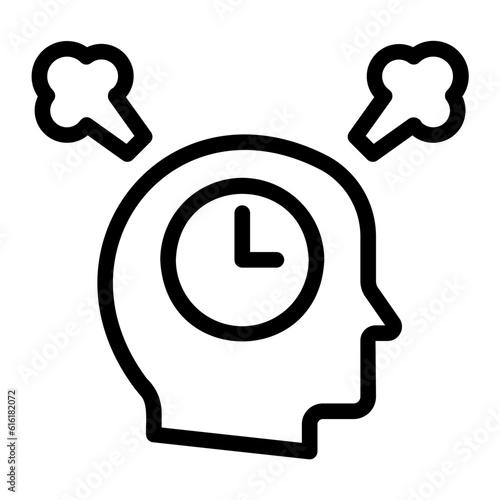 impatient line icon