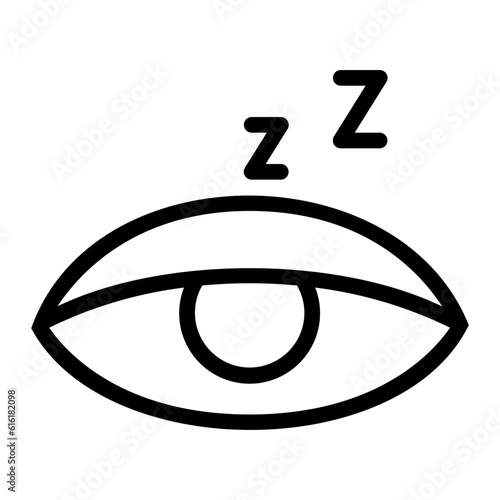 sleepy line icon
