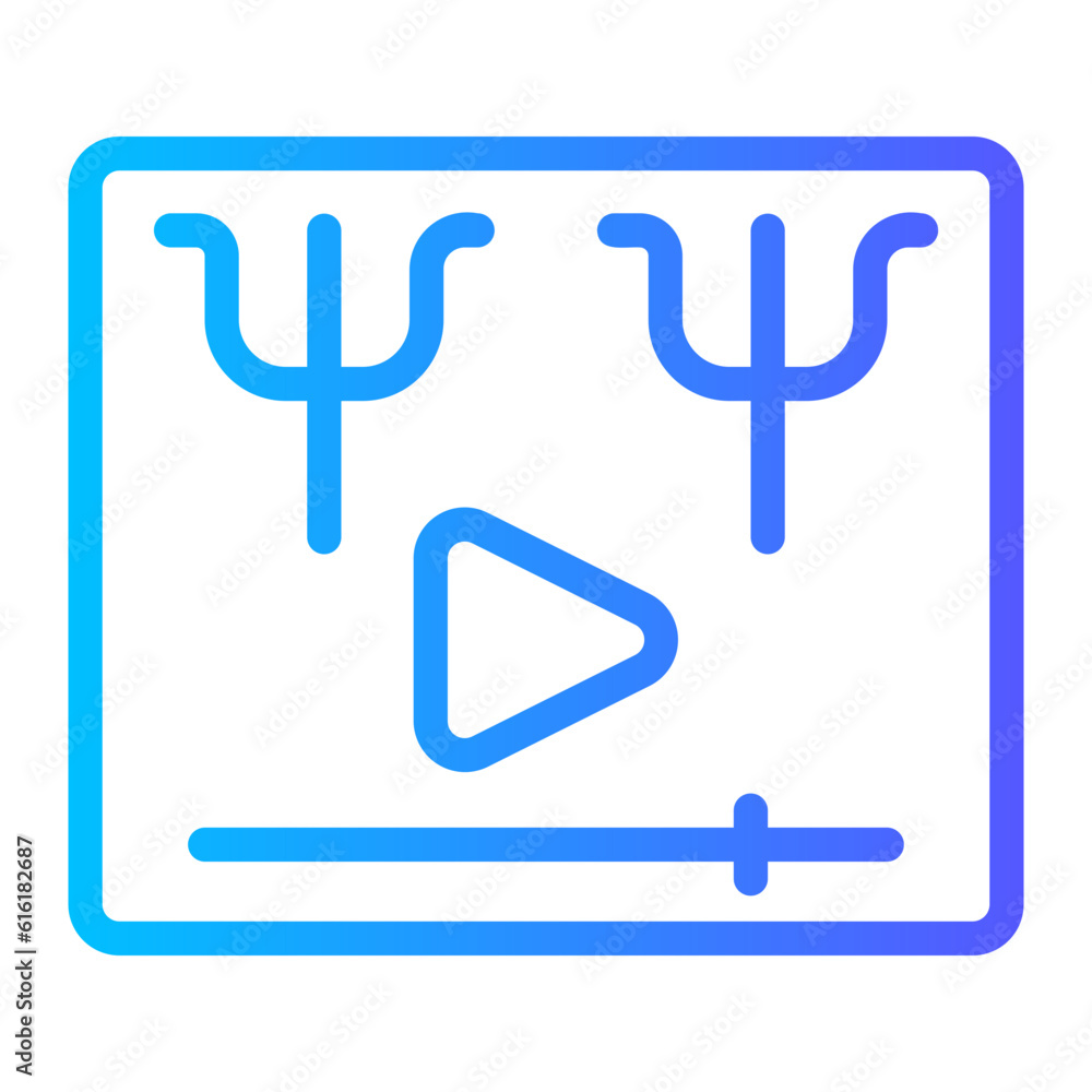 video player gradient icon