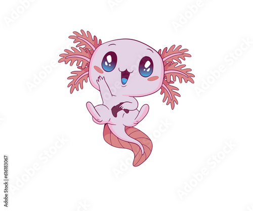 Süßes Axolotl - Vektor