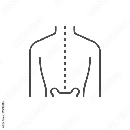 Healthy spine line outline icon