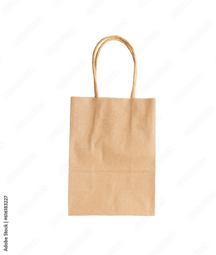Paper bag on a transparent background. Paper bag on a transparent background.