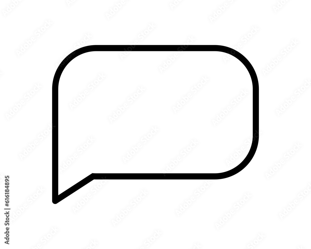 Chat bubble icon. Vector speech bubble. Blank, empty dialogue symbol template. Chat bubble icon. Vector speech bubble. Blank, empty dialogue symbol template.