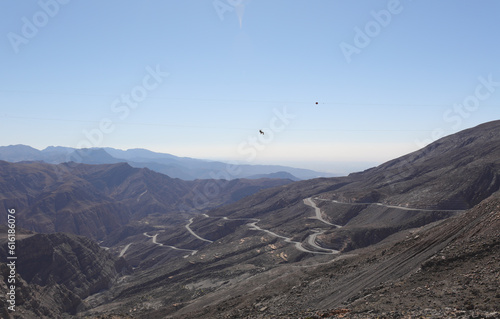 Rugged mountains road photo