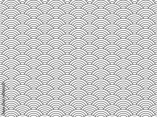 vector background of white japanese wave pattern, vector 10 eps.