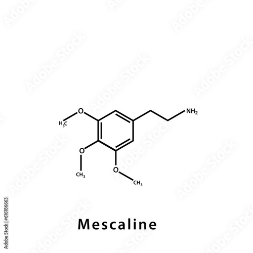 Structure molecular icon flat explosive compounds illustration