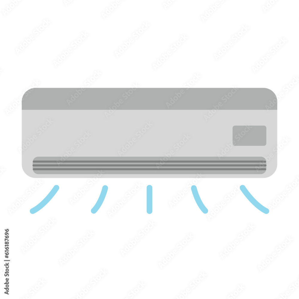 flat air conditioner illustration on white background flat air conditioner illustration on white background