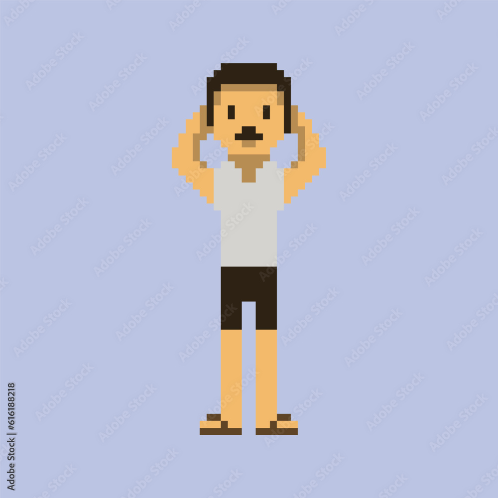 this is character in pixel art with colorful color this item good for presentations,stickers, icons, t shirt design,game asset,logo and your project. this is character in pixel art with colorful color this item good for presentations,stickers, icons, t shirt design,game asset,logo and your project.