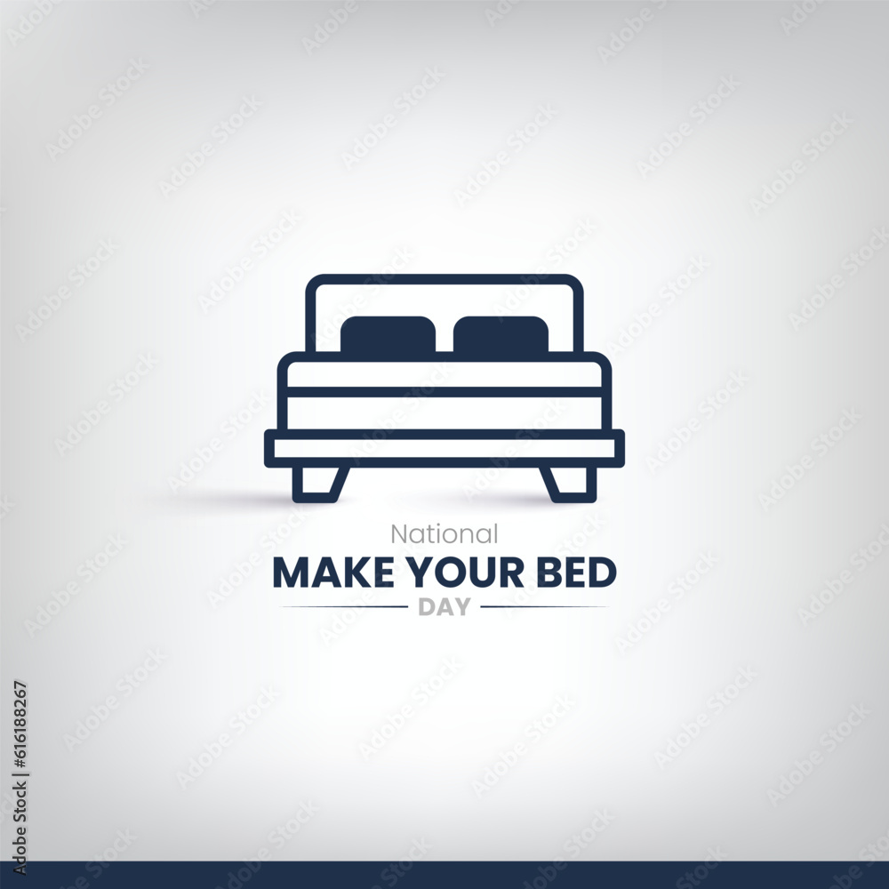 National Make Your Bed Day. bed vector illustration. National Make Your Bed Day. bed vector illustration.