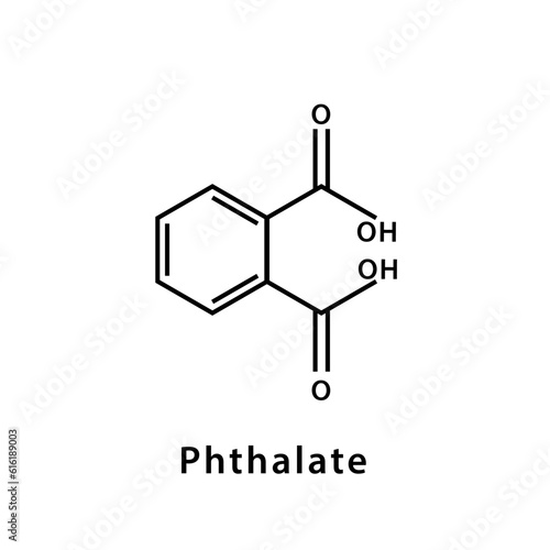 Structure molecular icon flat explosive compounds illustration