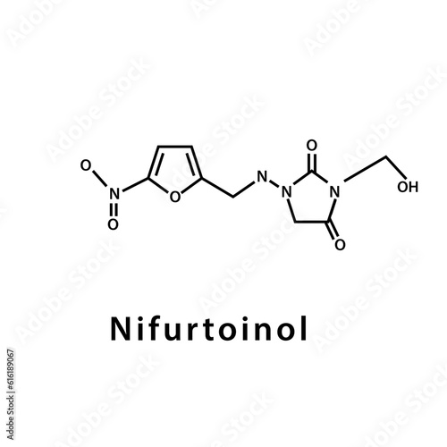 Structure molecular icon flat explosive compounds illustration