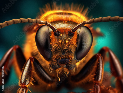 Fluffy bee, created with AI Generative Technology © Ruben Chase
