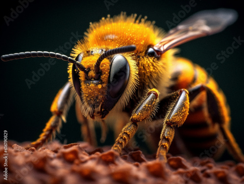 Fluffy bee, created with AI Generative Technology © Ruben Chase