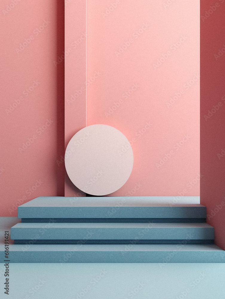 Empty minimalist geometrical scenario, created with AI Generative Technology Empty minimalist geometrical scenario, created with AI Generative Technology