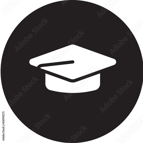 mortarboard glyph icon