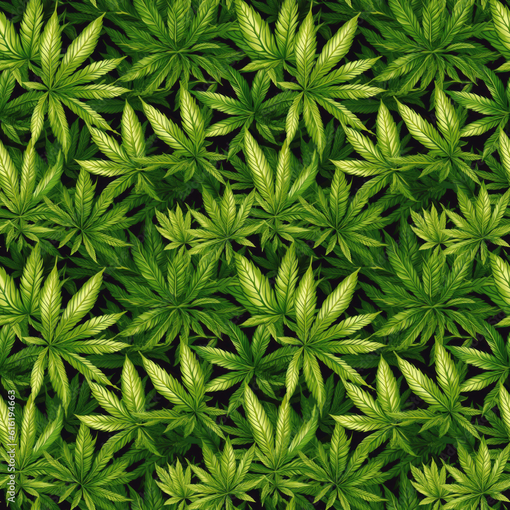Marijuana leaf seamless pattern. Generative AI Marijuana leaf seamless pattern. Generative AI
