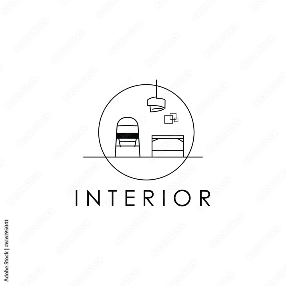 Fototapeta premium Interior Logo Minimalist Vintages