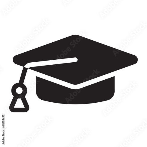 mortarboard glyph icon
