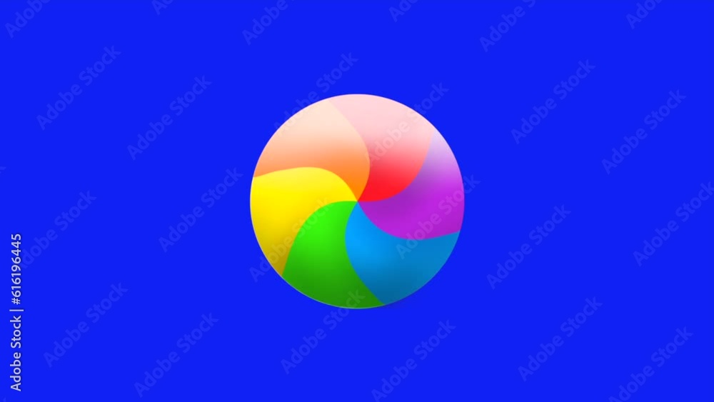 Animation video loading spinning beach ball on blue screen background , remove blue background on your video editing software Animation video loading spinning beach ball on blue screen background , remove blue background on your video editing software