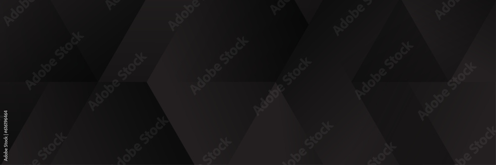 Abstract black Geometric banner design background.