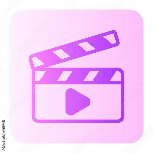 clapperboard gradient icon