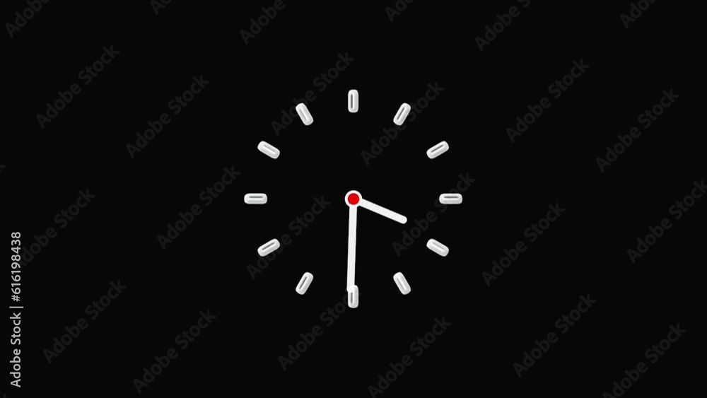 Wall clock countdown 24 hours fast speed arrow line clock animation on black background, , 4k video. Wall clock countdown 24 hours fast speed arrow line clock animation on black background, , 4k video.