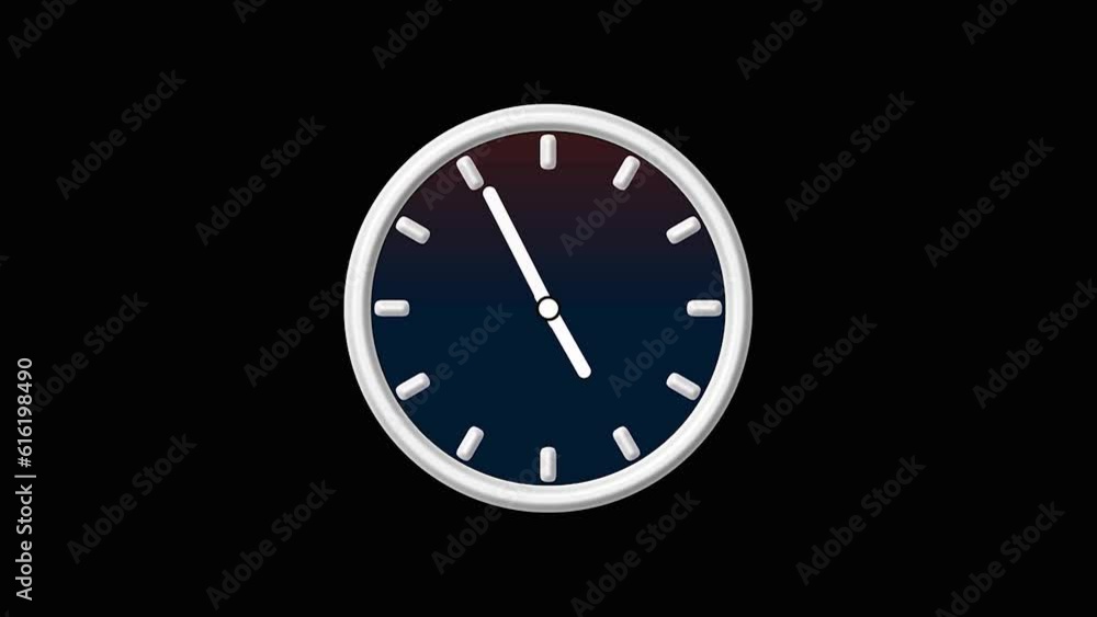 Wall clock countdown 24 hours fast speed arrow line clock animation on black background, , 4k video. Wall clock countdown 24 hours fast speed arrow line clock animation on black background, , 4k video.
