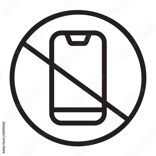 no phone line icon