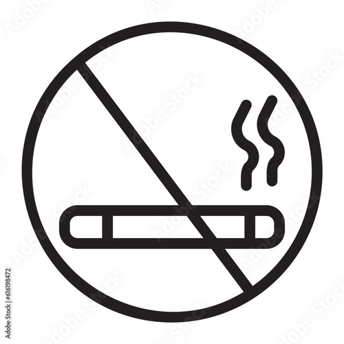 no smoking line icon