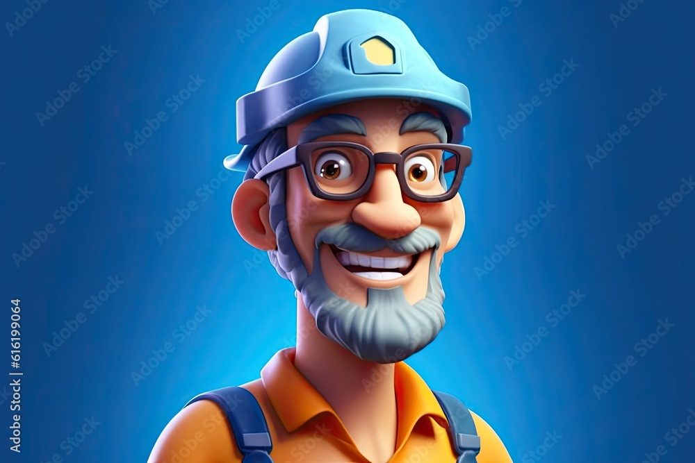 Caucasian Male Engineer Handsome Background With Copy Space Generative AI Caucasian Male Engineer Handsome Background With Copy Space Generative AI