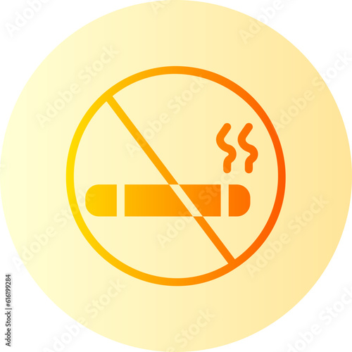 no smoking gradient icon