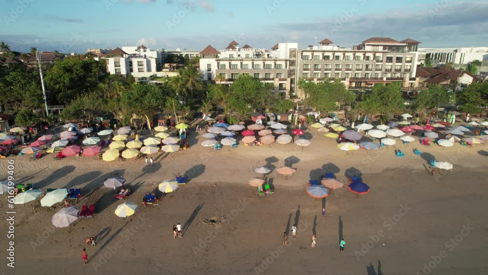Aerial Bali Kuta Legian Beach during Sunset Aerial Bali Kuta Legian Beach during Sunset