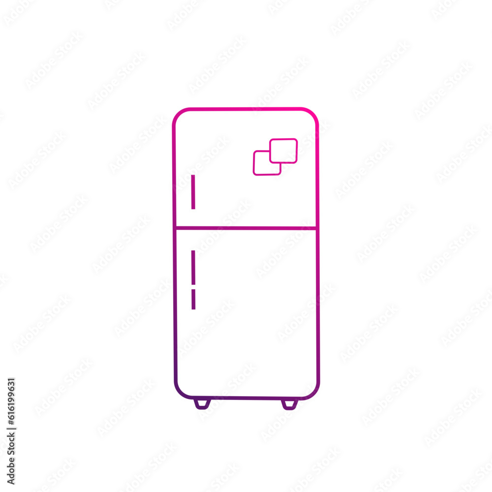 Gradient Refrigerator icon. Refrigerator icon. Refrigerator vector icon Gradient Refrigerator icon. Refrigerator icon. Refrigerator vector icon