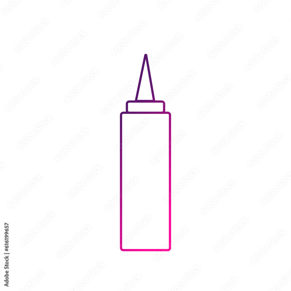 Gradient Mustard bottle icon. Gradient illustration of mustard bottle vector icon for web design Gradient Mustard bottle icon. Gradient illustration of mustard bottle vector icon for web design