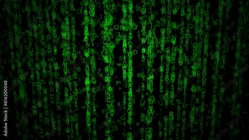 Animation video loop abstract futuristic cyberspace with binary code, matrix background with digits, well organized layers Animation video loop abstract futuristic cyberspace with binary code, matrix background with digits, well organized layers