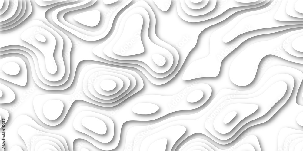 Abstract wavy line paper cut white background. Abstract realistic papercut decoration textured with wavy layers. Abstract modern white background paper cut style Abstract wavy line paper cut white background. Abstract realistic papercut decoration textured with wavy layers. Abstract modern white background paper cut style