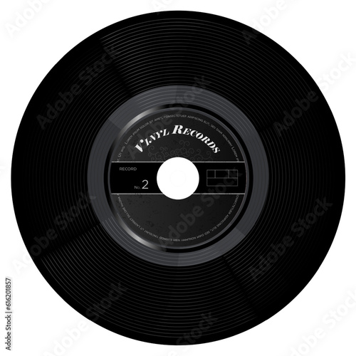 Classic Vinyl Record Isolated on white Background. Vector Illustration. EPS 10.