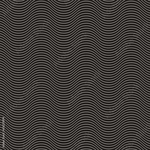 abstract seamless geometric white horizontal wave line pattern art.