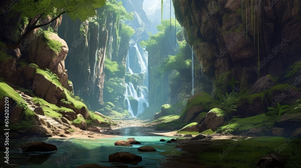 Fototapeta premium Beautiful Game Environment Art