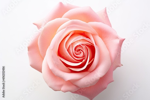 Pink rose flower isolated on white background. Genaretive Ai