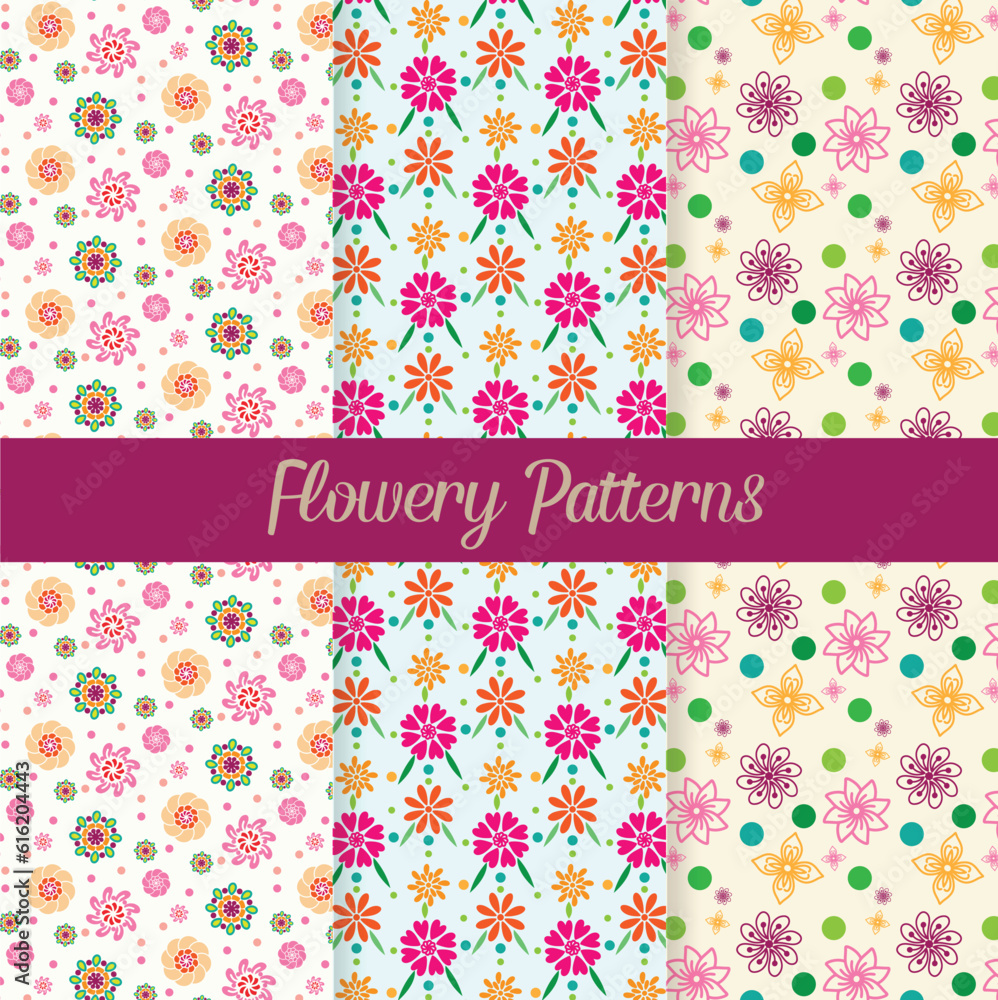 Fototapeta premium pattern with flowers 