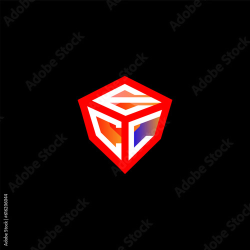 ECL letter logo abstract creative design. ECL unique design	