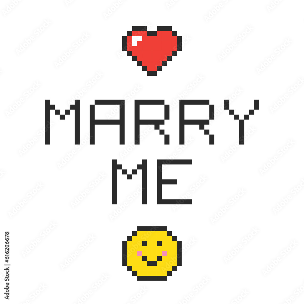 Obraz premium merry me pixel symbol