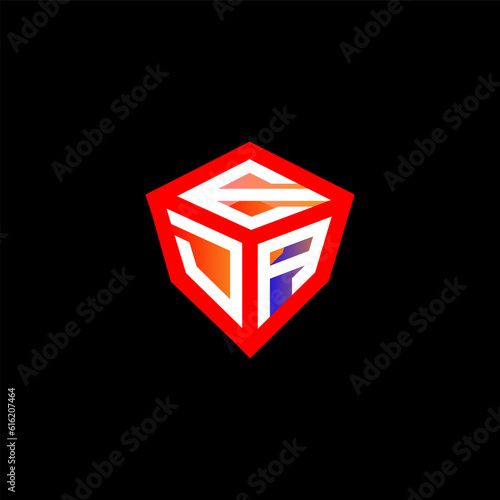 EDA letter logo abstract creative design. EDA unique design	