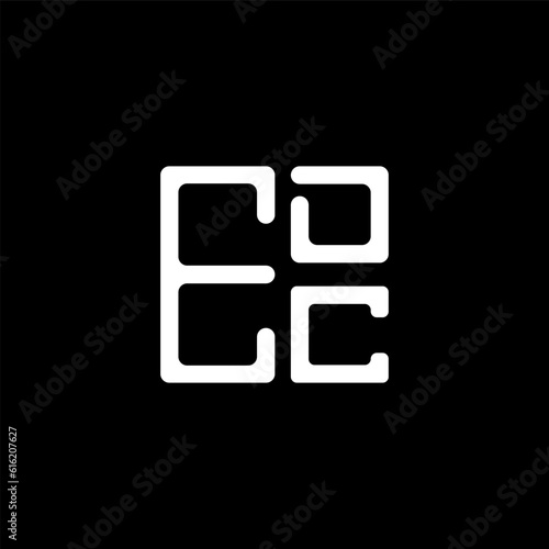 EDC letter logo abstract creative design. EDC unique design	