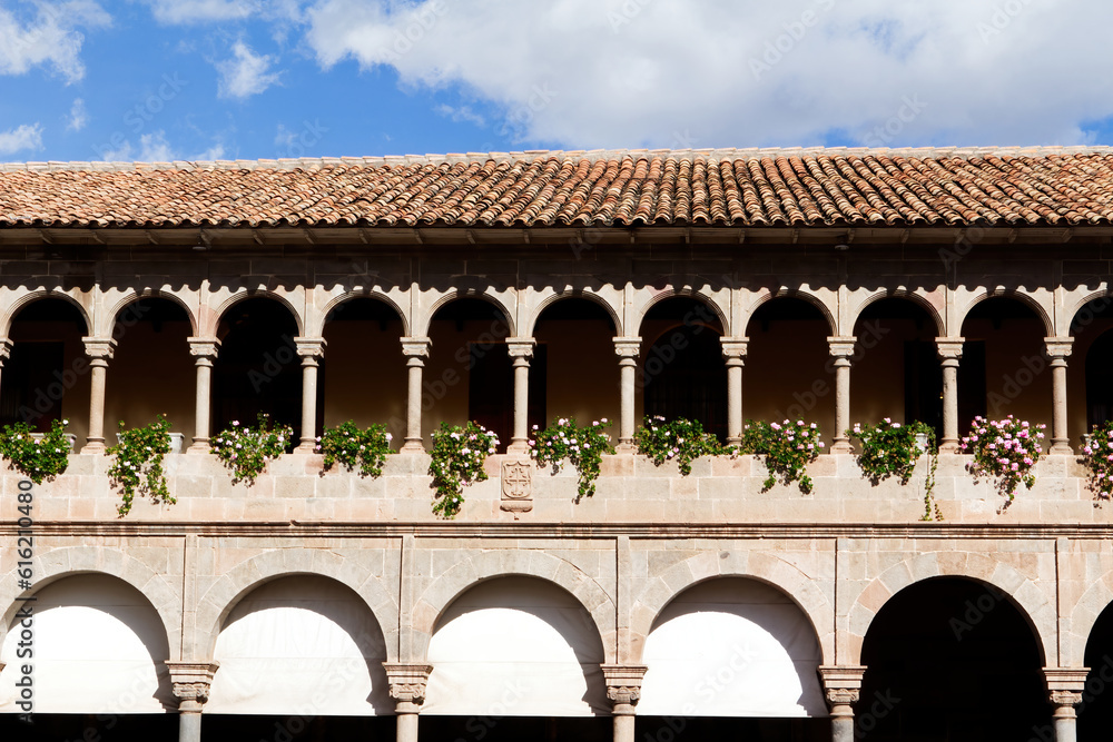Fototapeta premium Architectural Detail Of Arches And Tile Roof